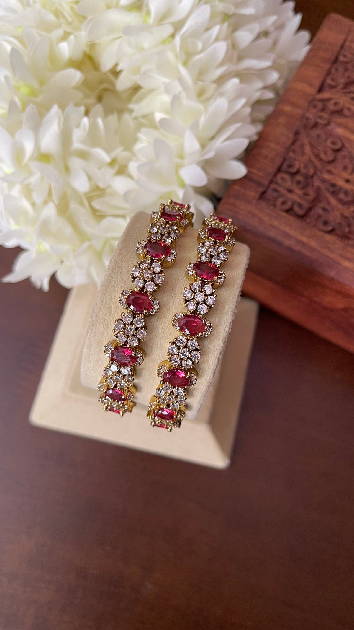 Floral Victorian Bangles - Pair