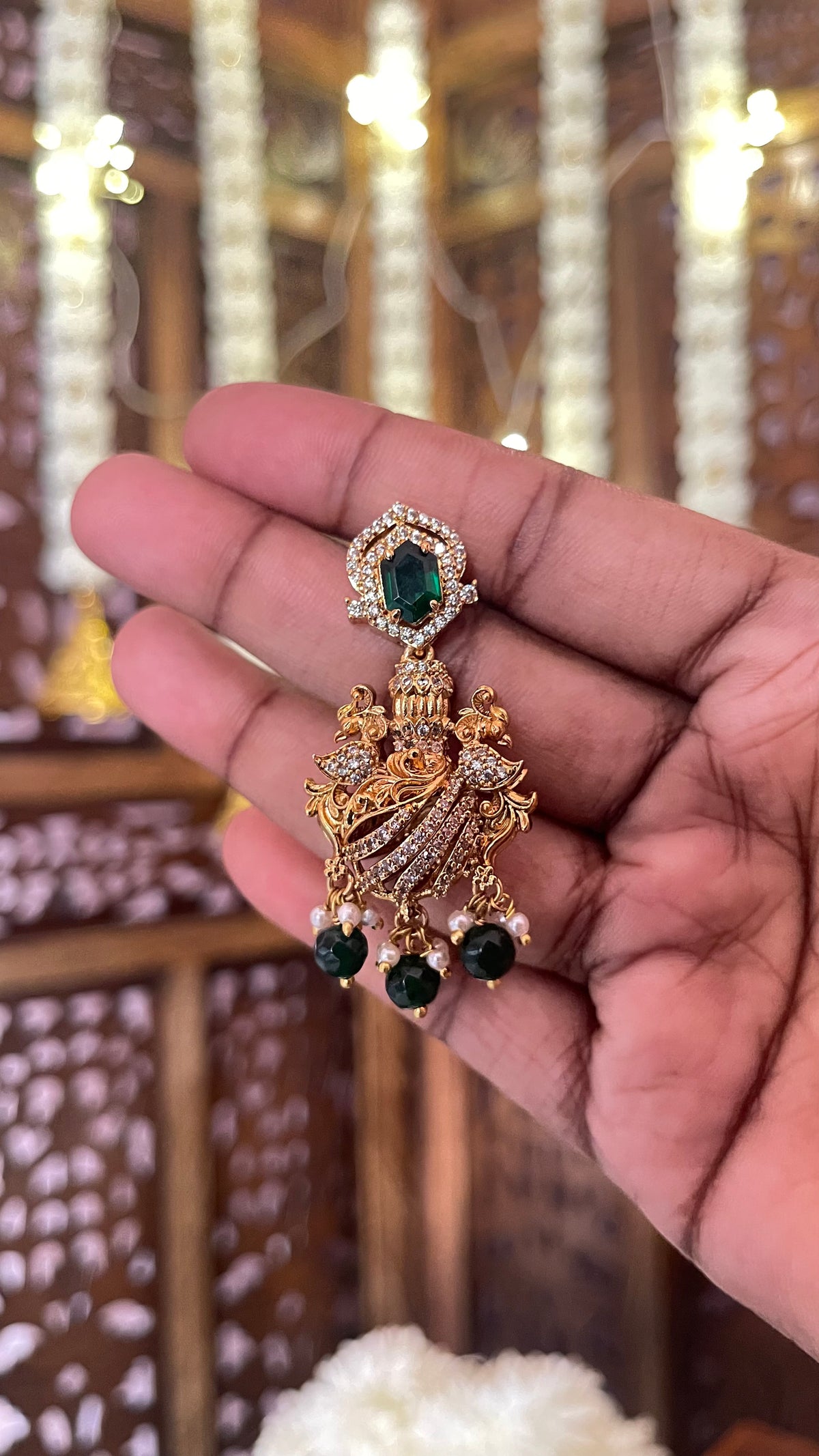 Royal double peacock Jhumka