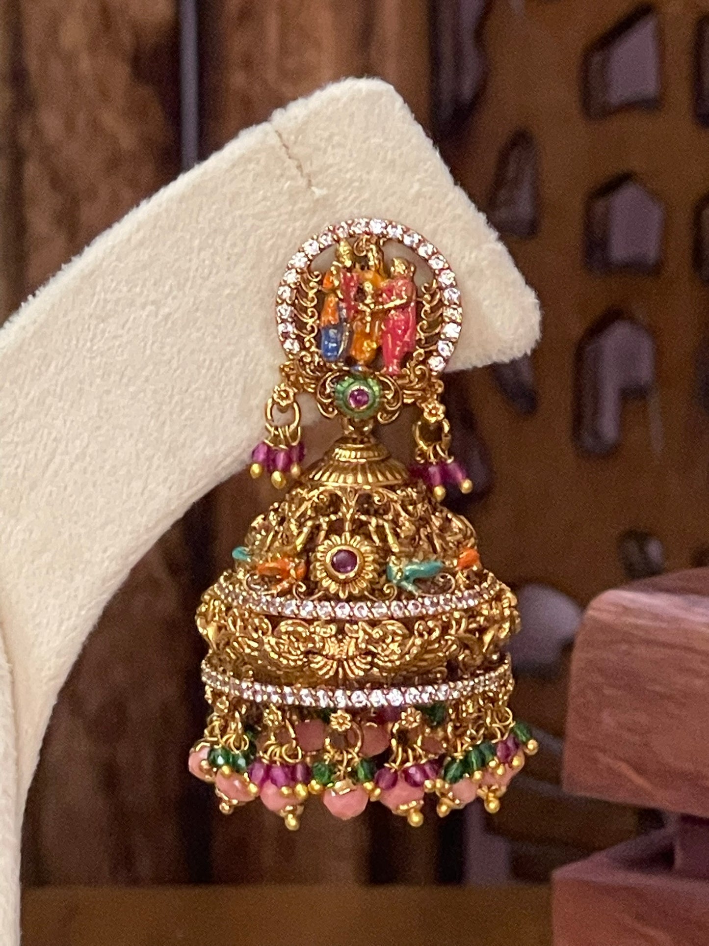 Srinivasa Kalyanam Hand-painted Bridal Jhumka