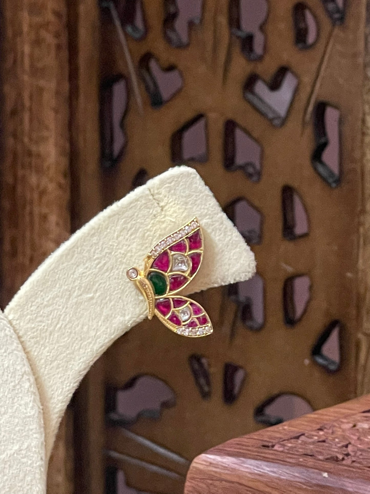 Jadau Butterfly Ear studs