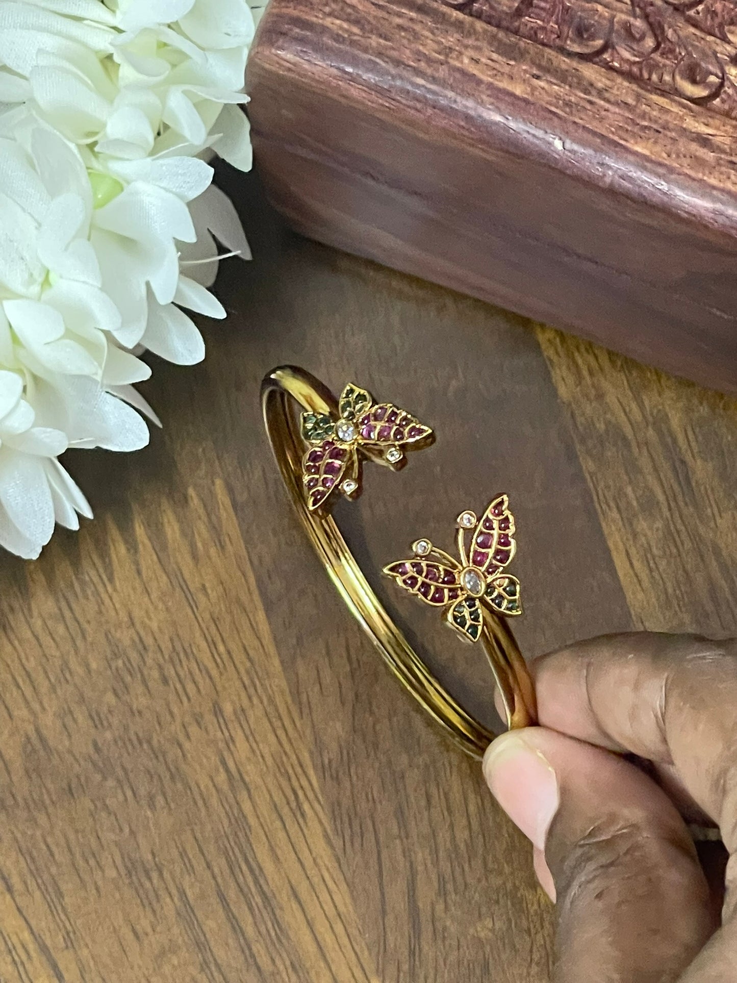 Antique Butterfly Openable Kada - Single