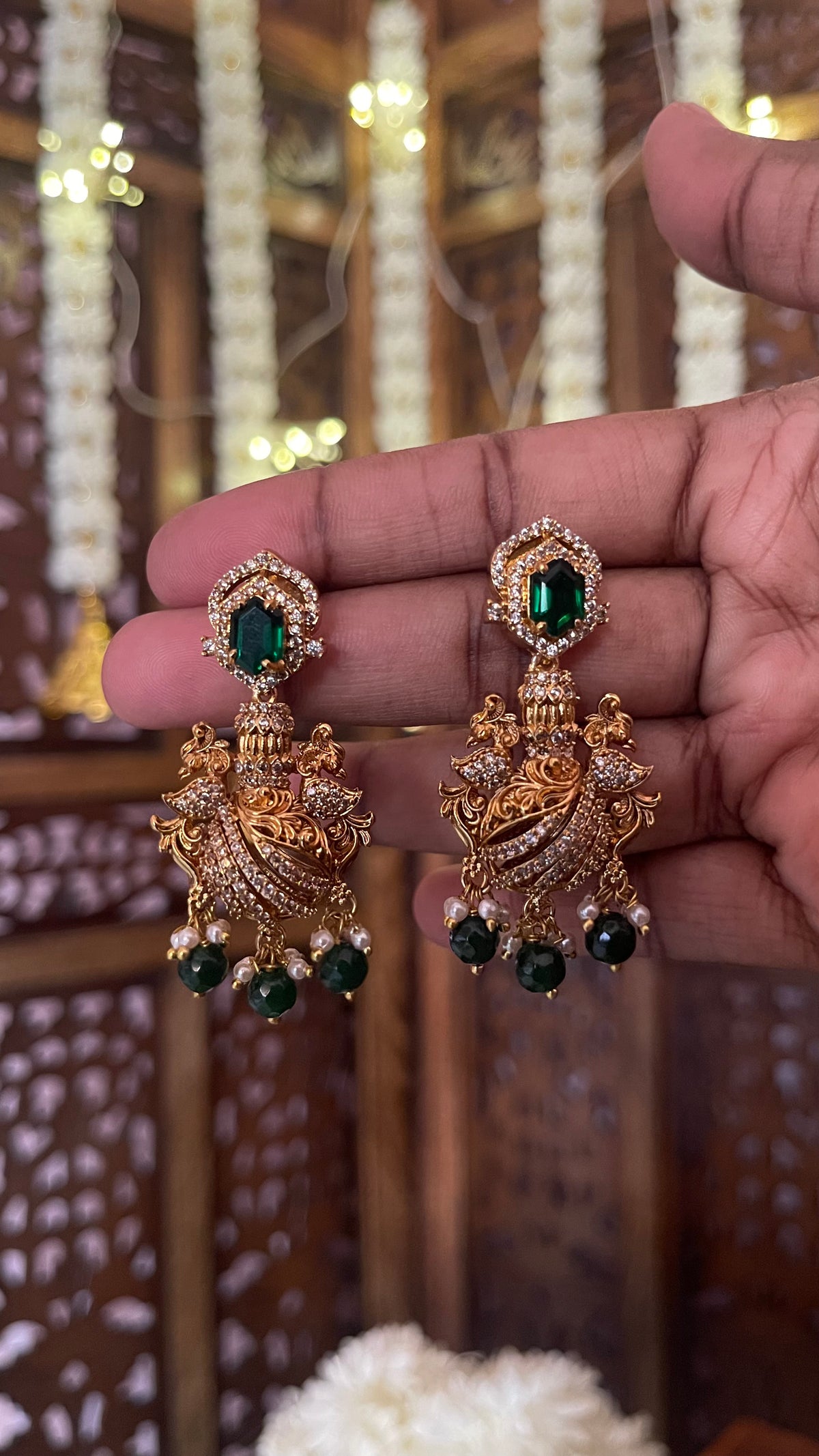 Royal double peacock Jhumka