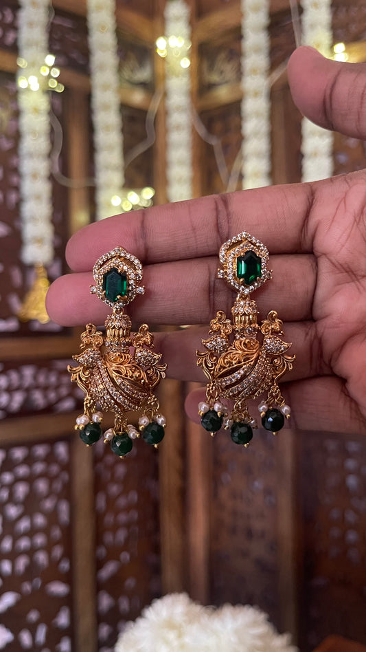 Royal double peacock Jhumka
