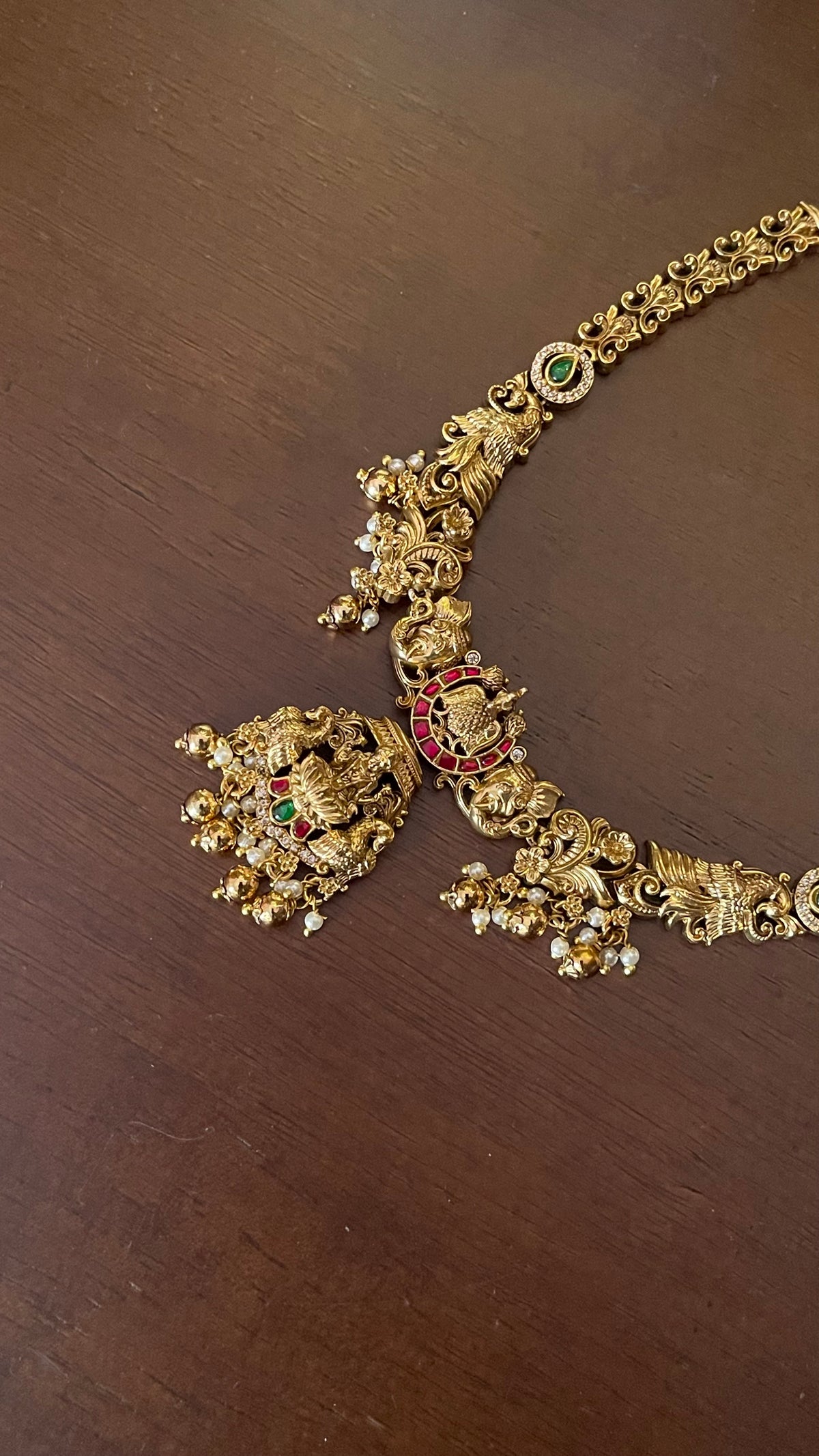 Antique Jadau Lakshmi Necklace Set
