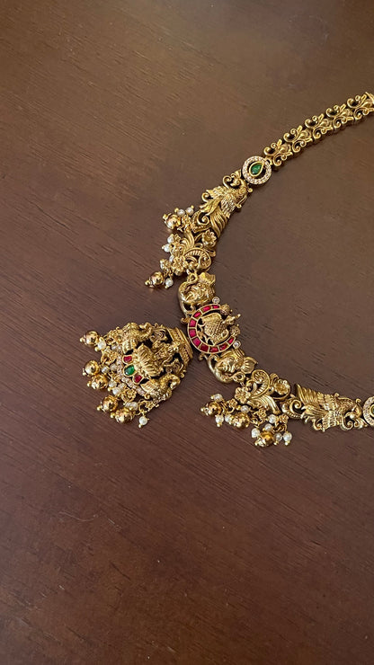 Antique Jadau Lakshmi Necklace Set