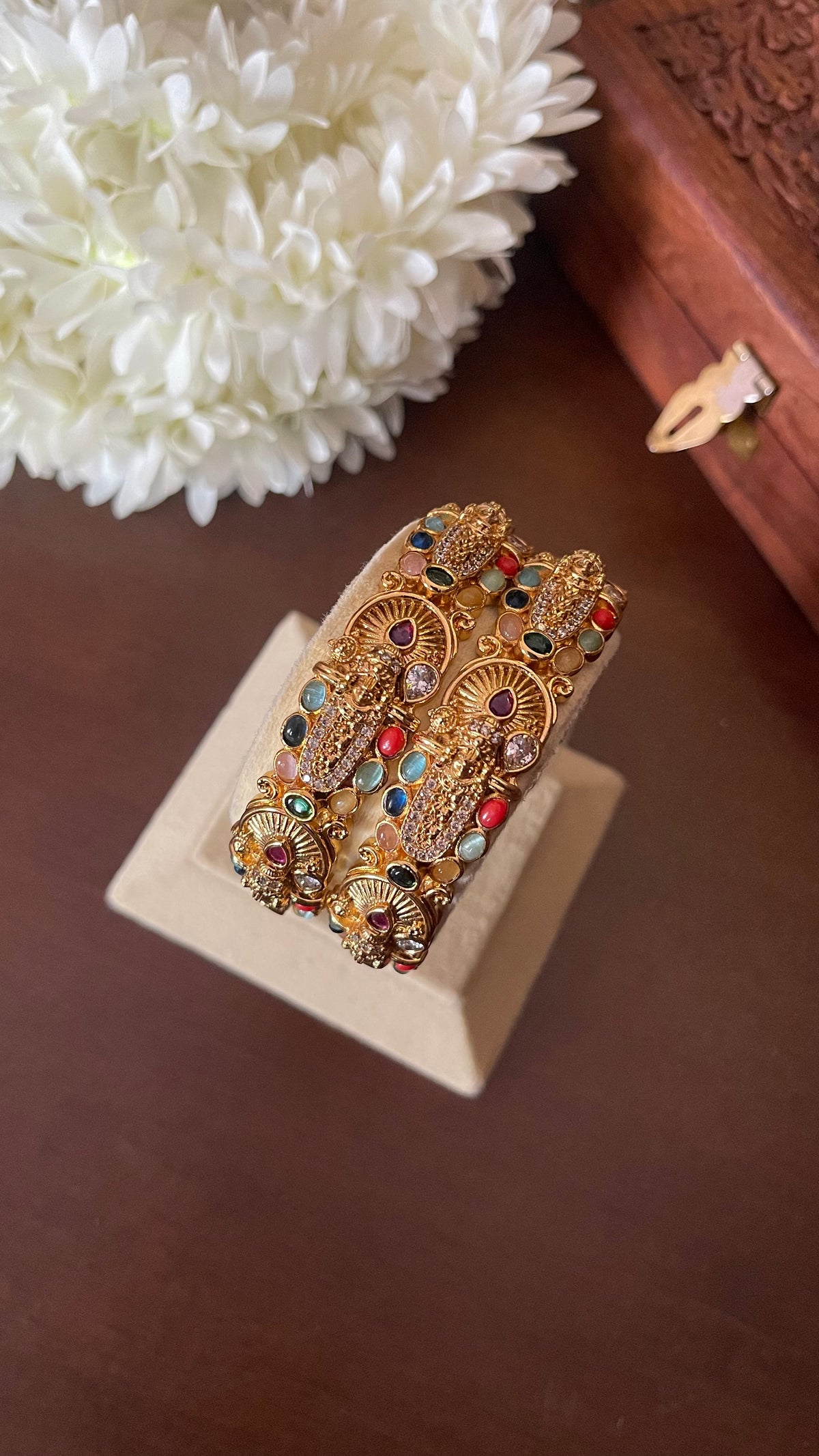 Balaji Navratna Openable Kada Bangle - Pair