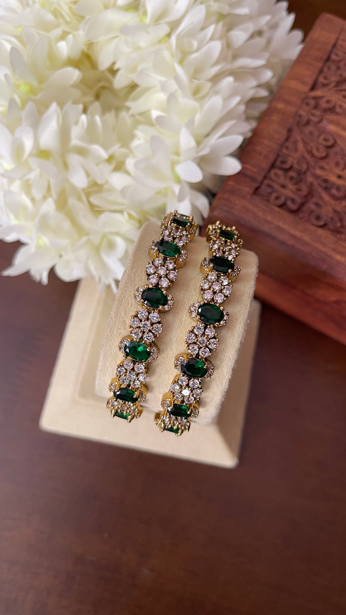 Floral Victorian Bangles - Pair