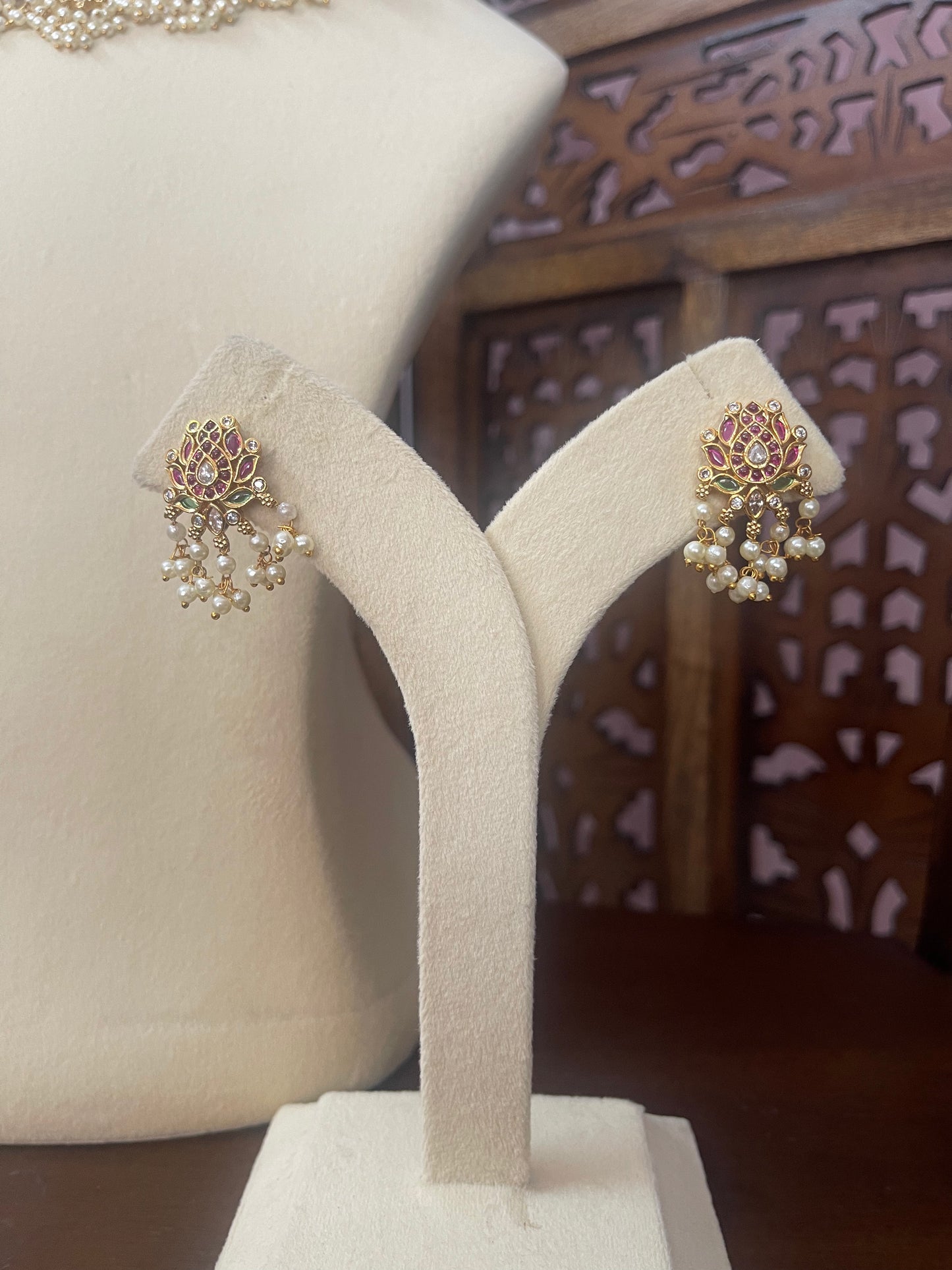 Lotus Guttapusalu with 2 in 1 Earrings