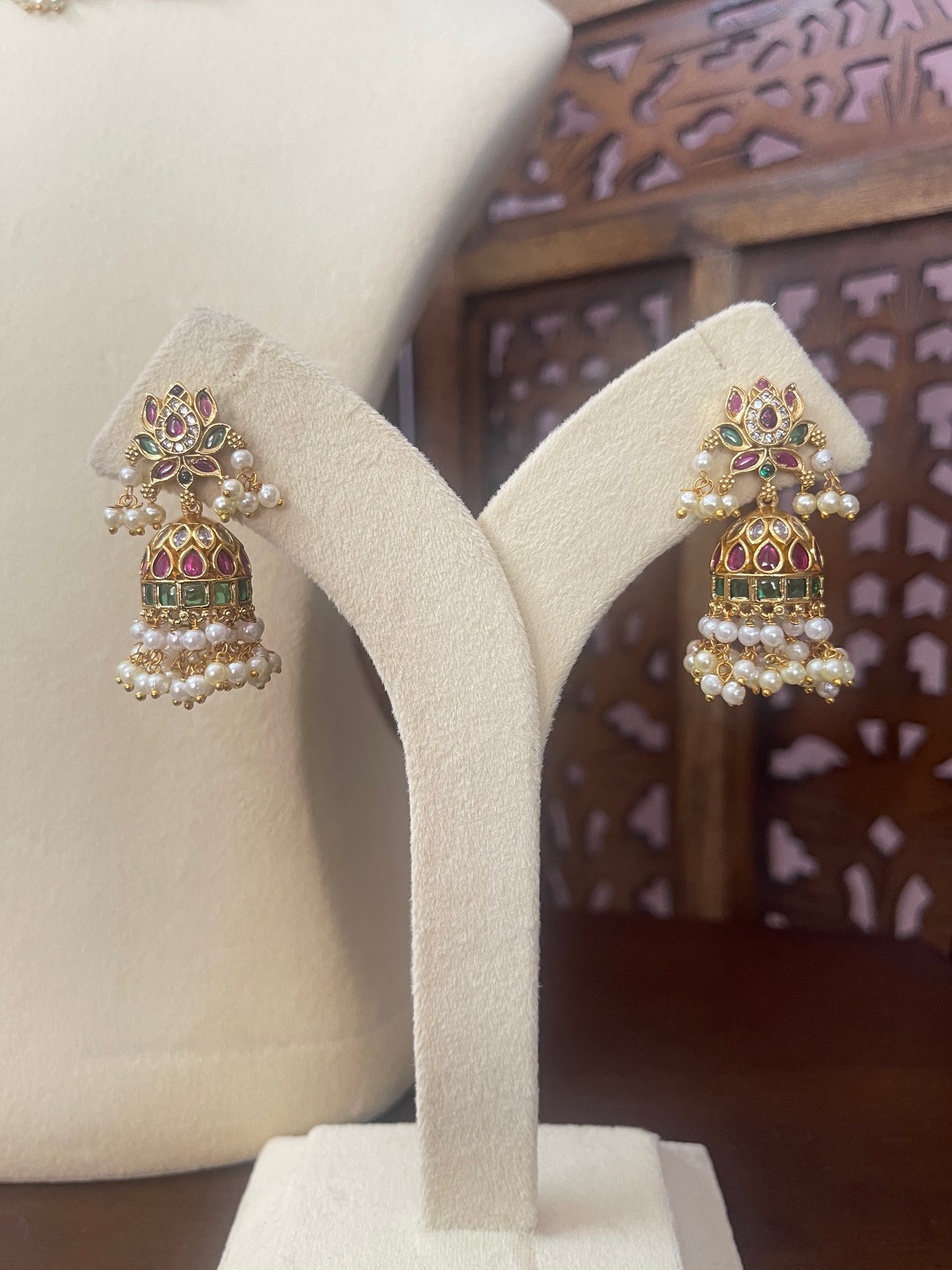 Lotus Guttapusalu with 2 in 1 Earrings