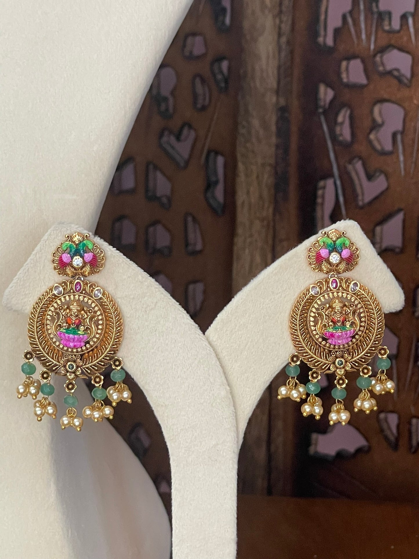 Antique Lakshmi Hand painted Necklace Set