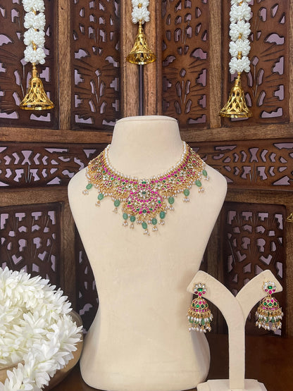 Jadau Guttapusalu Necklace Set