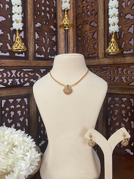 Antique Mini Lakshmi Pendant Set