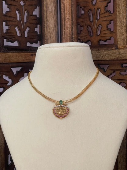Antique Mini Lakshmi Pendant Set