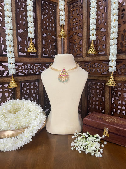 Jadau Pendant Hasli Necklace
