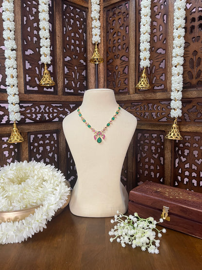 Peacock Jadau statement necklace