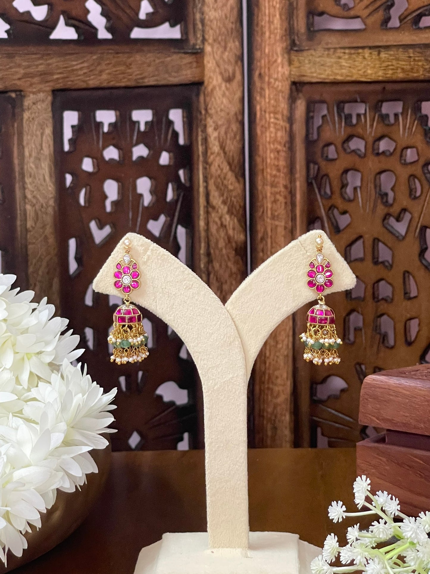 Jadau Mini Jhumka