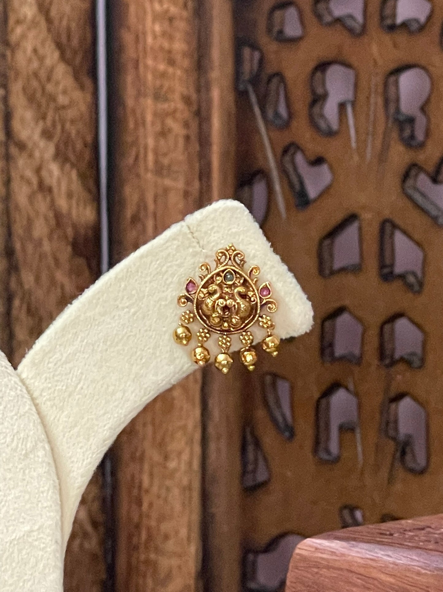 Antique Double Peacock Ear studs