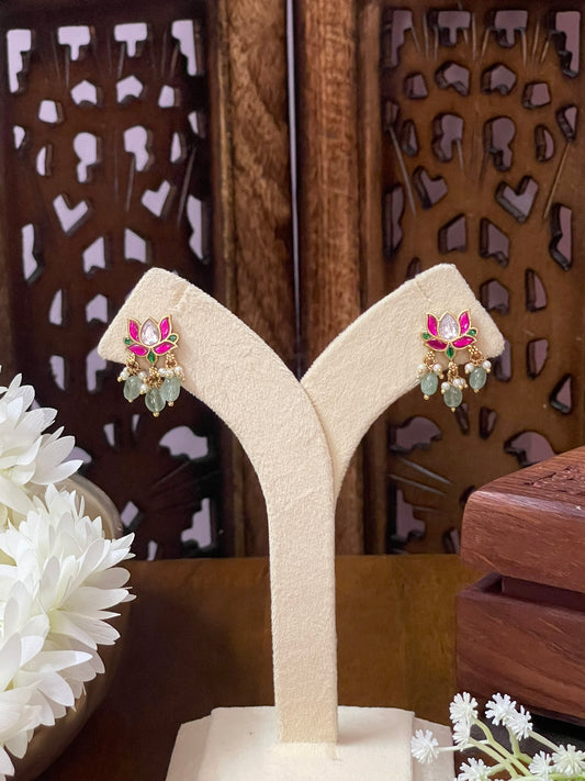 Jadau Lotus Ear studs