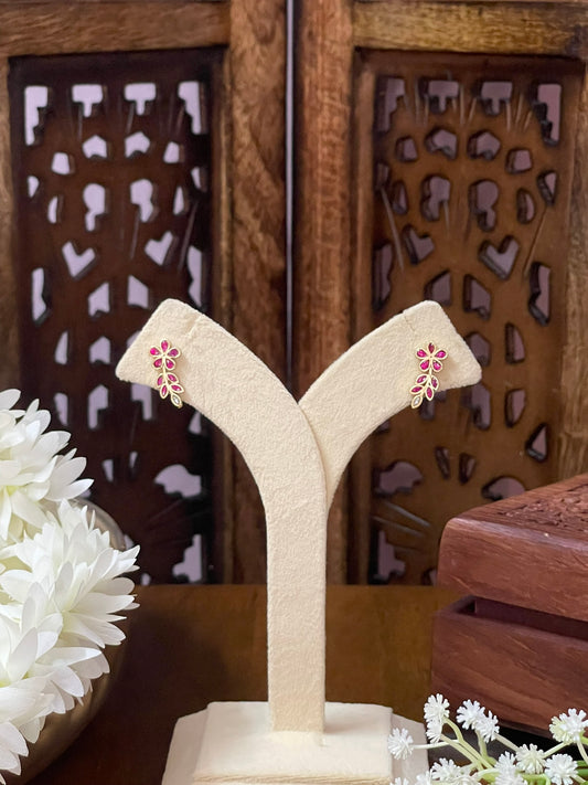 Jadau Floral Ear Studs