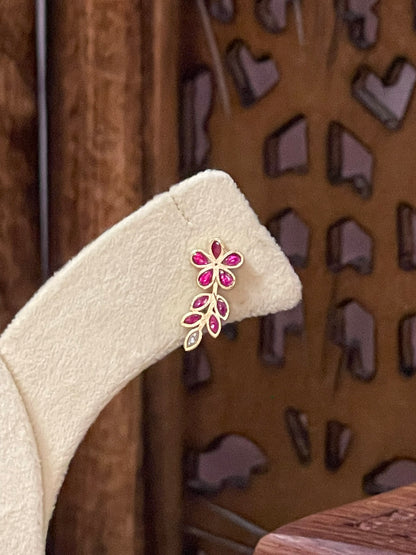 Jadau Floral Ear Studs