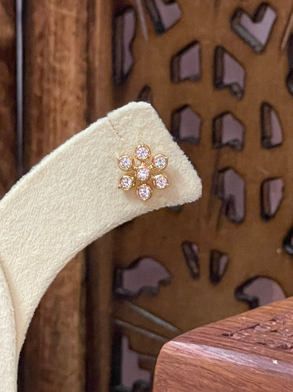 Micro gold plated Vintage Ear studs - Design 01