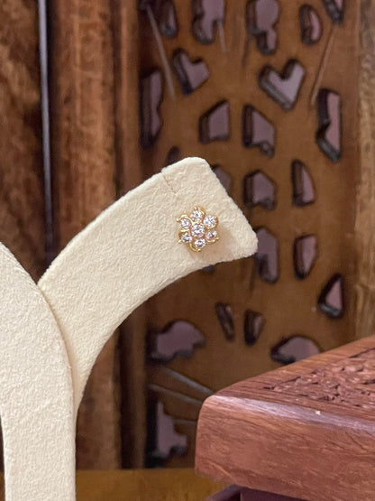 Micro gold plated Vintage Ear studs - Design 03