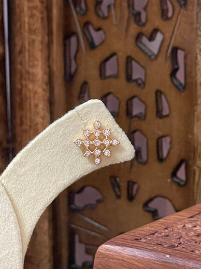 Micro gold plated Vintage Ear studs - Design 04