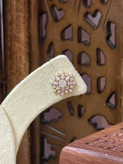 CZ Sun-burst Ear studs