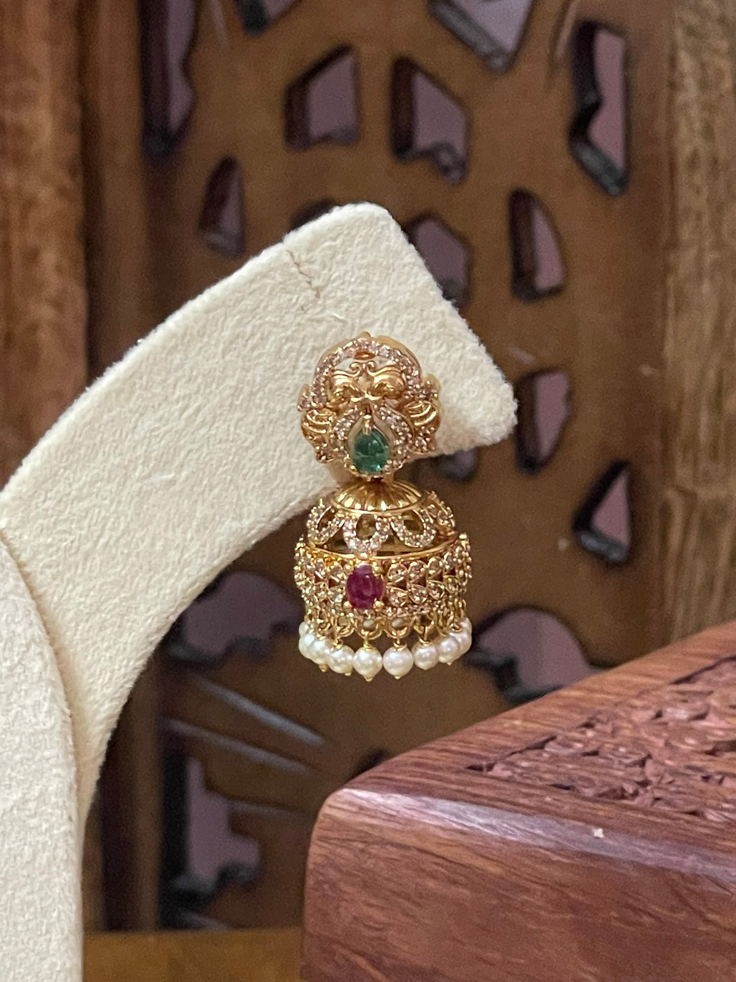 Antique AD Stone Jhumka