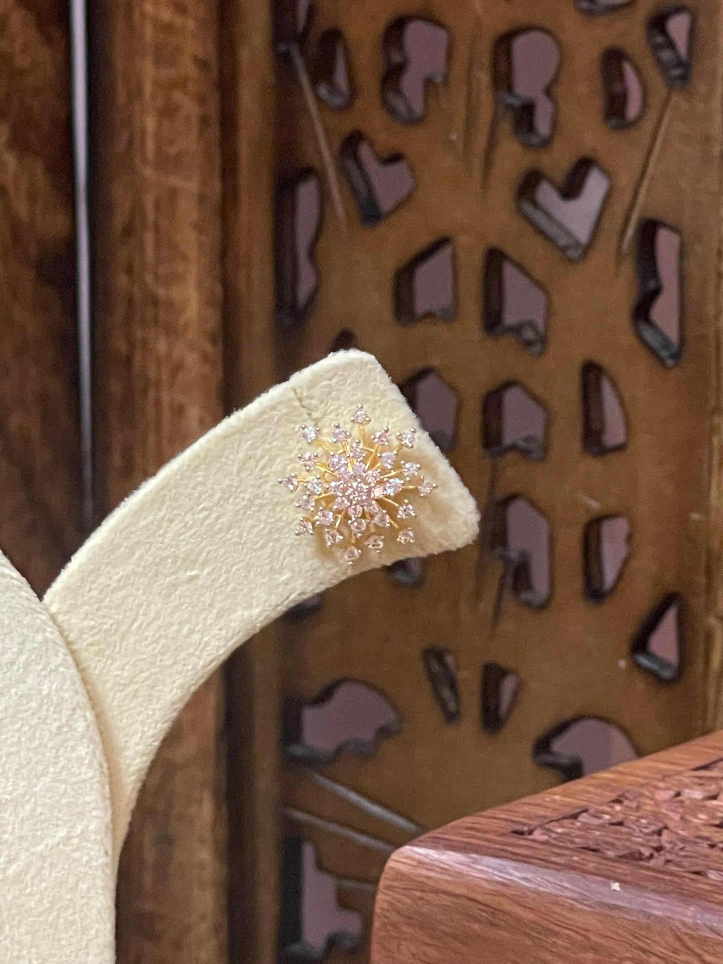CZ Starlight Snowflake Ear studs