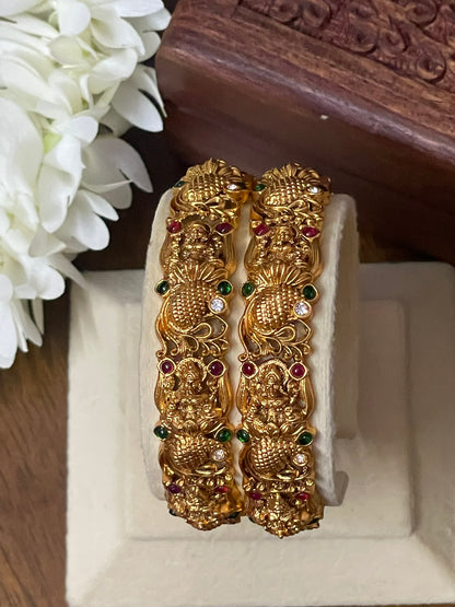 Antique Lakshmi Nakshi Bangles - Pair