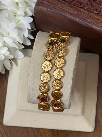 Antique Lakshmi Coin/Kaasu Bangles - Pair