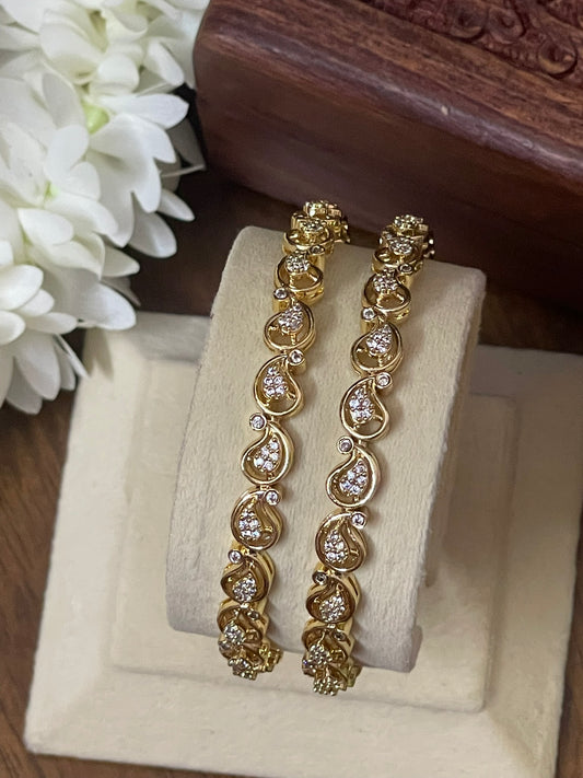 CZ Mango Bangles - Pair