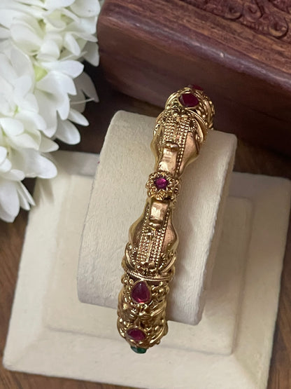 Antique Elephant Openable Kada Bangle - Single