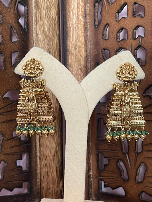 Antique Meenakshi Gopuram Earrings