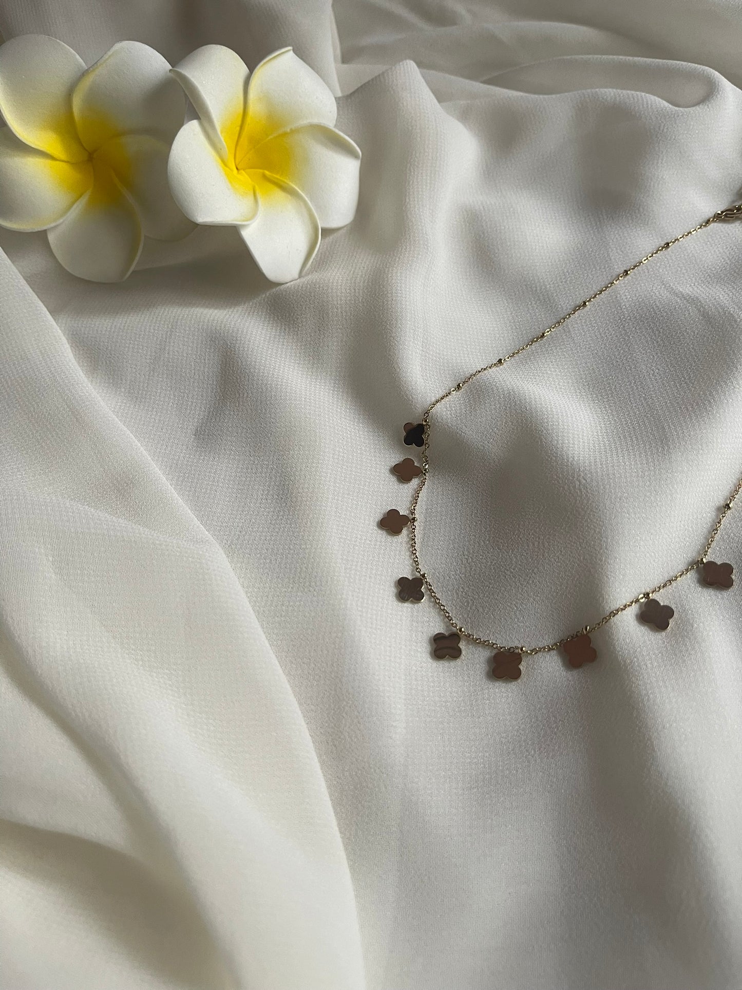 Floral Charm Pendant Chain