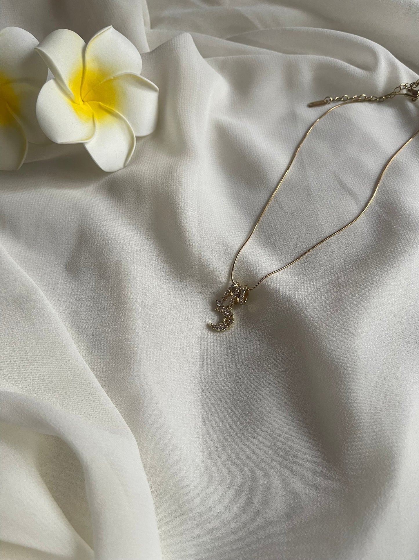 Moon Charm Pendant Chain