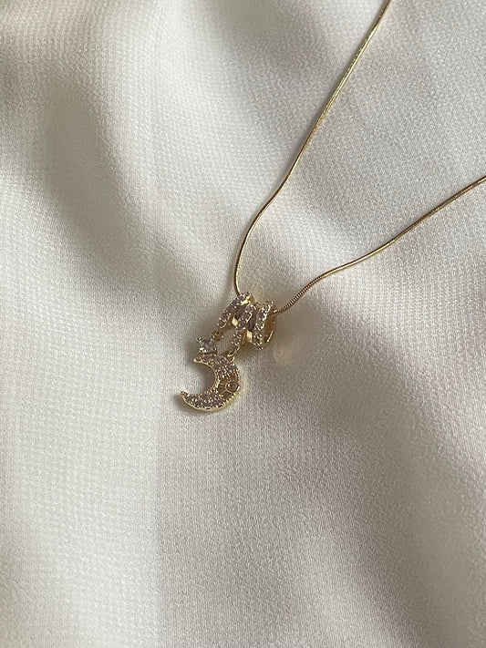 Moon Charm Pendant Chain