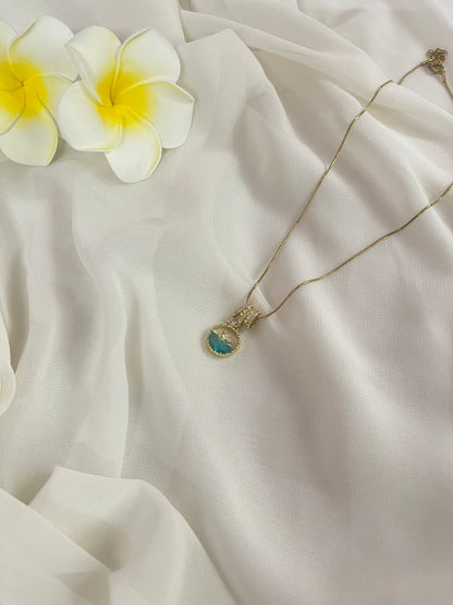 Blue Whale Charm Pendant Chain