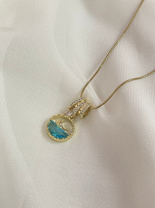 Blue Whale Charm Pendant Chain