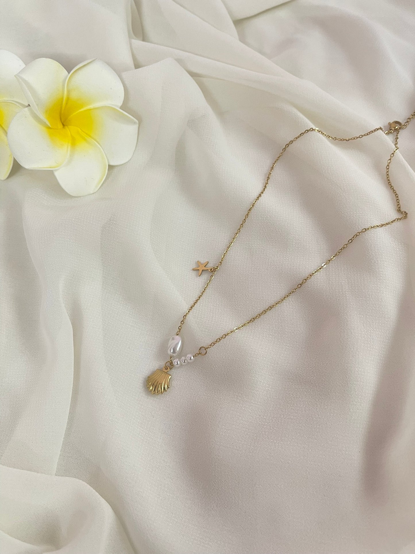 Sea Shell Charm Pendant Chain