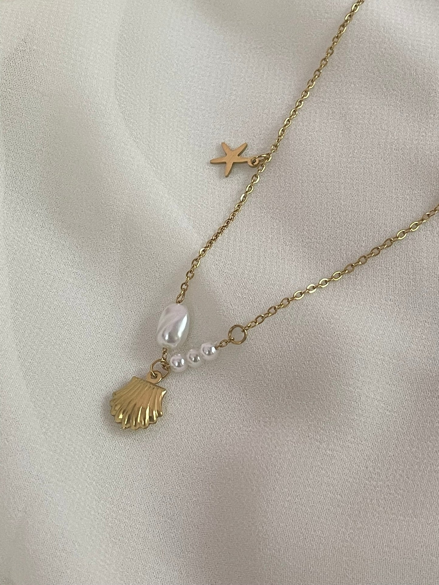 Sea Shell Charm Pendant Chain