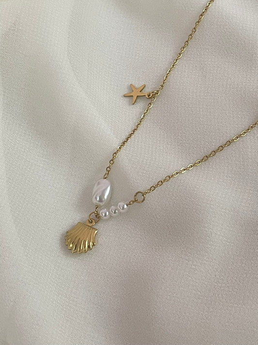 Sea Shell Charm Pendant Chain