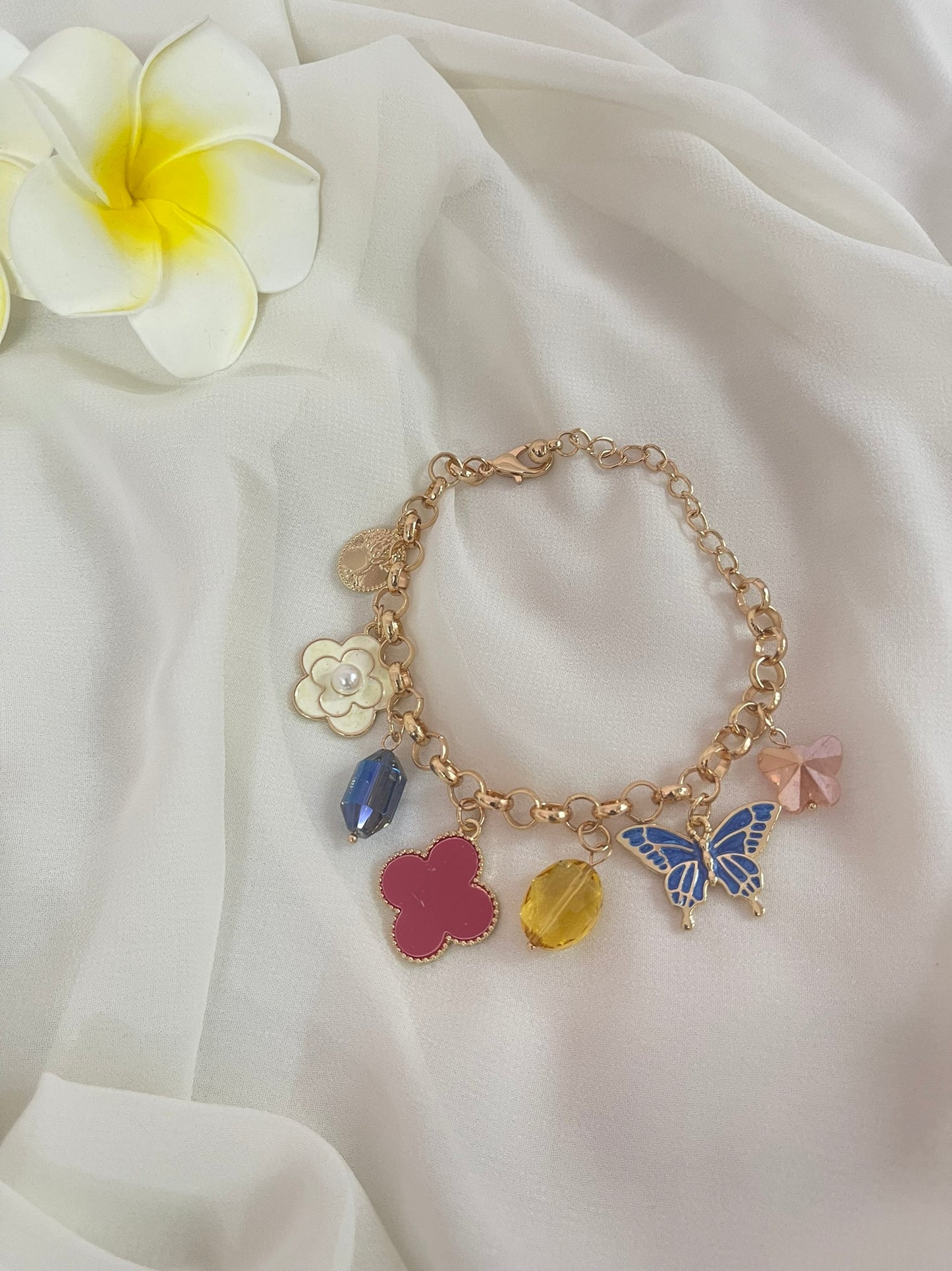 Floral Charm Bracelet