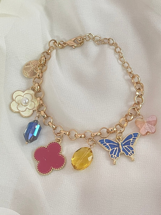 Floral Charm Bracelet