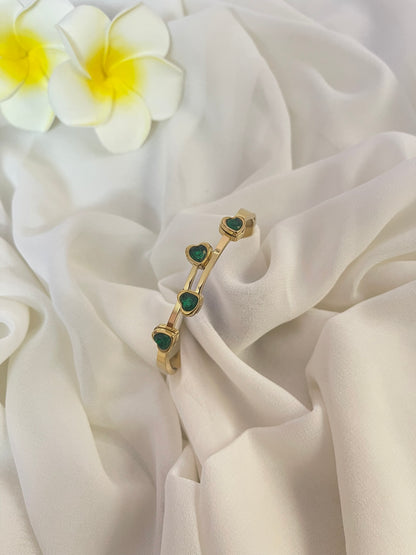 Emerald Love Kada Bracelet