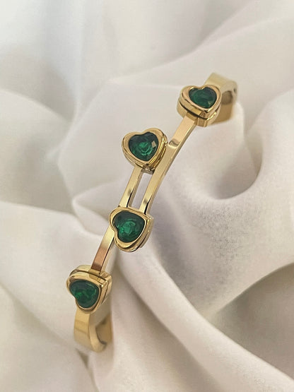 Emerald Love Kada Bracelet