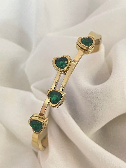 Emerald Love Kada Bracelet