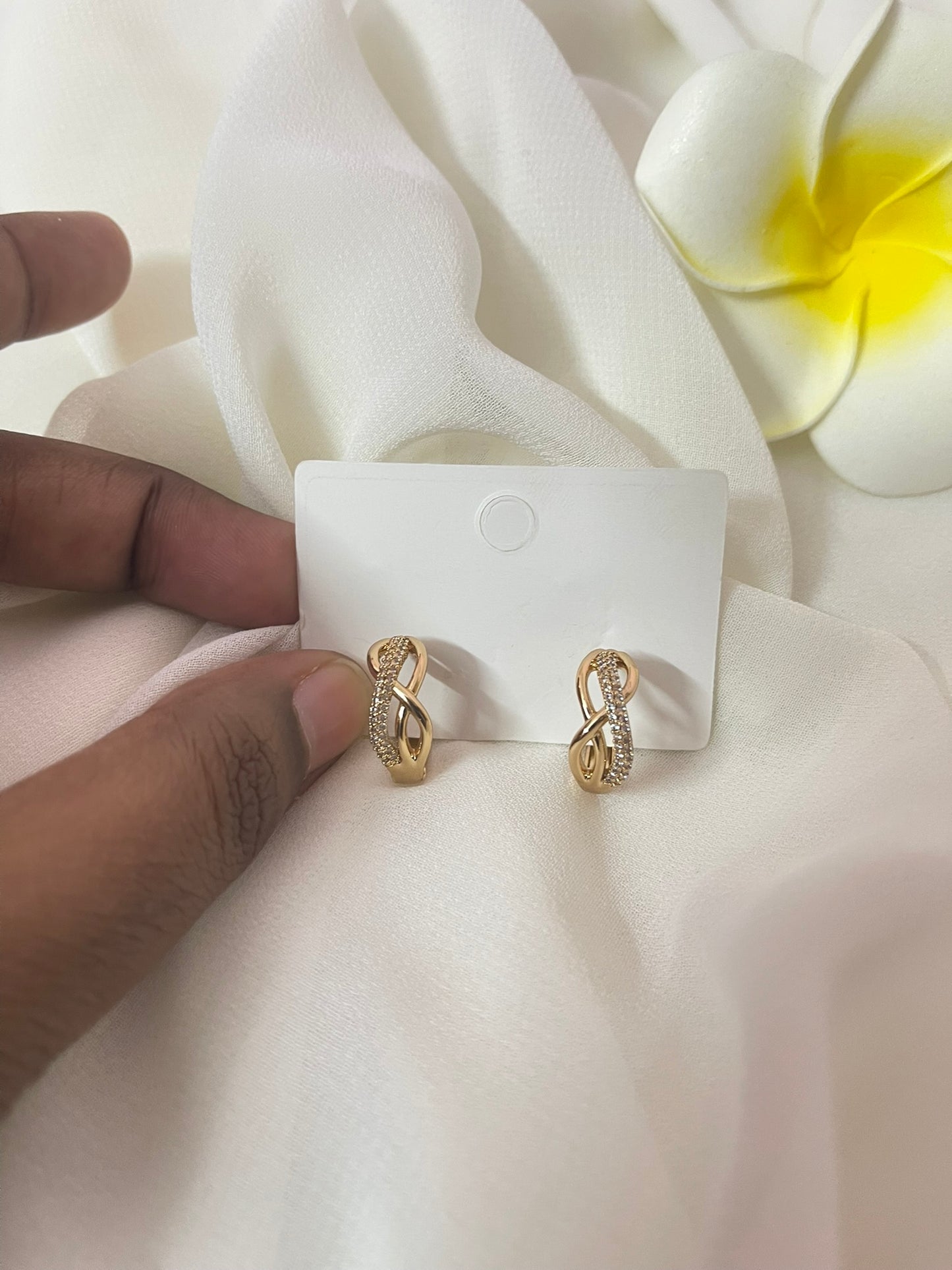 Rose Gold Infinity Hoop Earrings