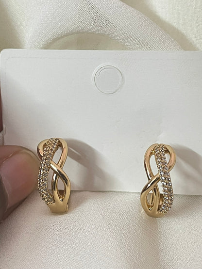 Rose Gold Infinity Hoop Earrings
